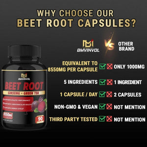 BMVINVOL - BMVINVOL Beet Root Extract Capsules 8550Mg. 90 Capsulas - The Red Vitamin MX - Suplementos Alimenticios - {{ shop.shopifyCountryName }}