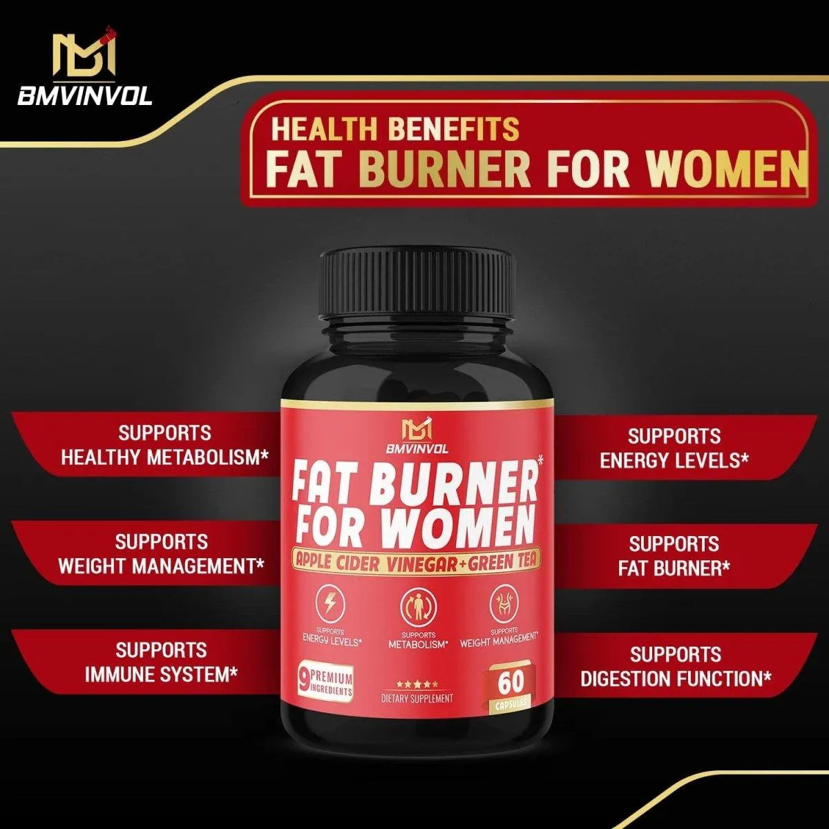 BMVINVOL - BMVINVOL Fat Burner for Women 60 Capsulas - The Red Vitamin MX - Suplementos Alimenticios - {{ shop.shopifyCountryName }}