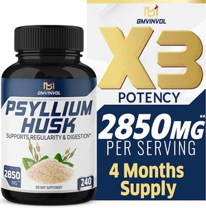 BMVINVOL - BMVINVOL Premium Psyllium Husk 2850Mg. 240 Capsulas - The Red Vitamin MX - Suplementos Alimenticios - {{ shop.shopifyCountryName }}