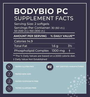 BODYBIO - BodyBio Phosphatidylcholine 60 Capsulas Blandas - The Red Vitamin MX - Suplementos Alimenticios - {{ shop.shopifyCountryName }}