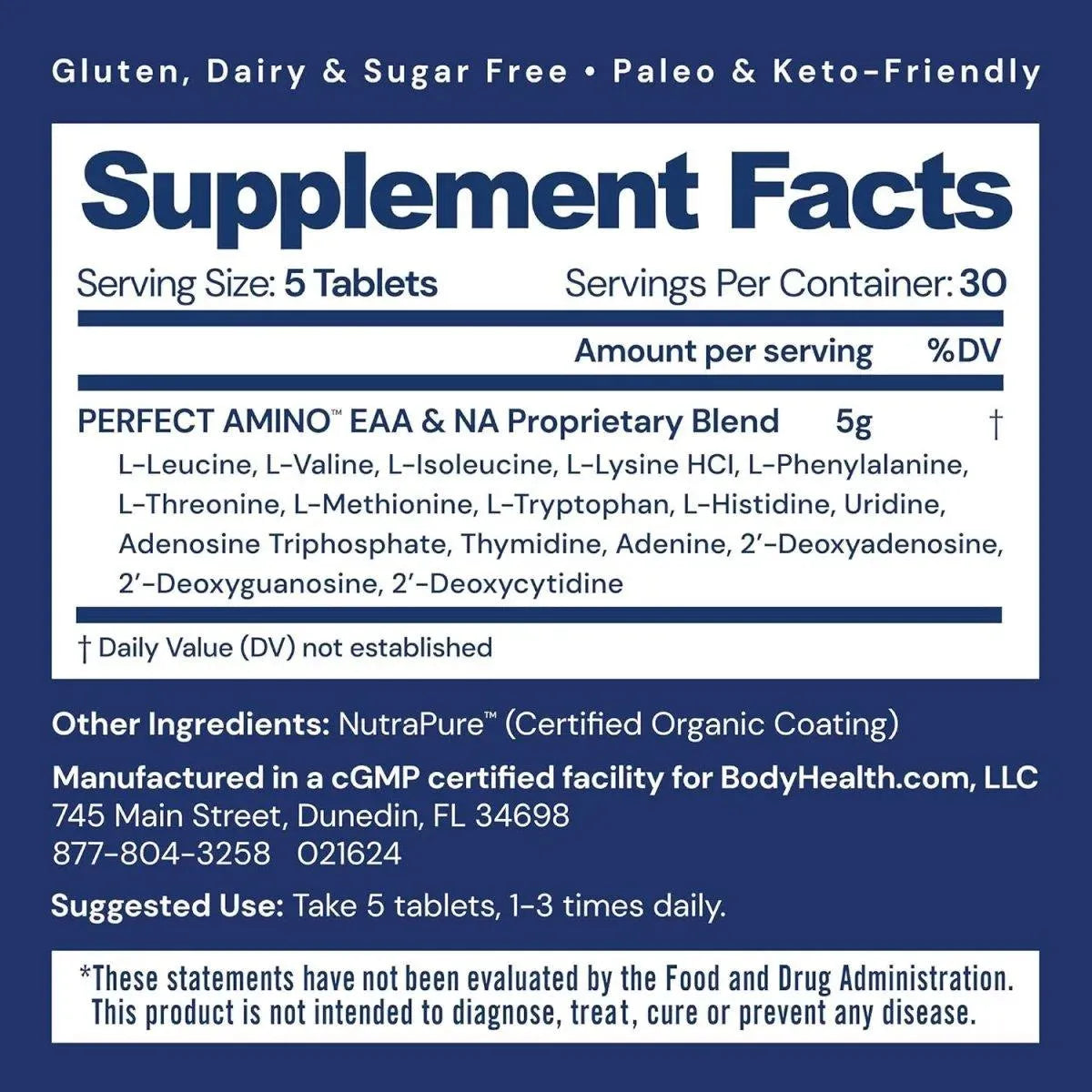 BODYHEALTH - BodyHealth PerfectAmino 150 Tabletas - The Red Vitamin MX - Suplementos Alimenticios - {{ shop.shopifyCountryName }}