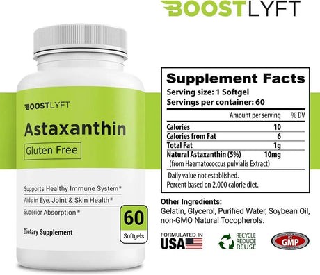 BOOST LYFT - Boost Lyft Natural Astaxanthin 10Mg. 60 Capsulas Blandas - The Red Vitamin MX - Suplementos Alimenticios - {{ shop.shopifyCountryName }}