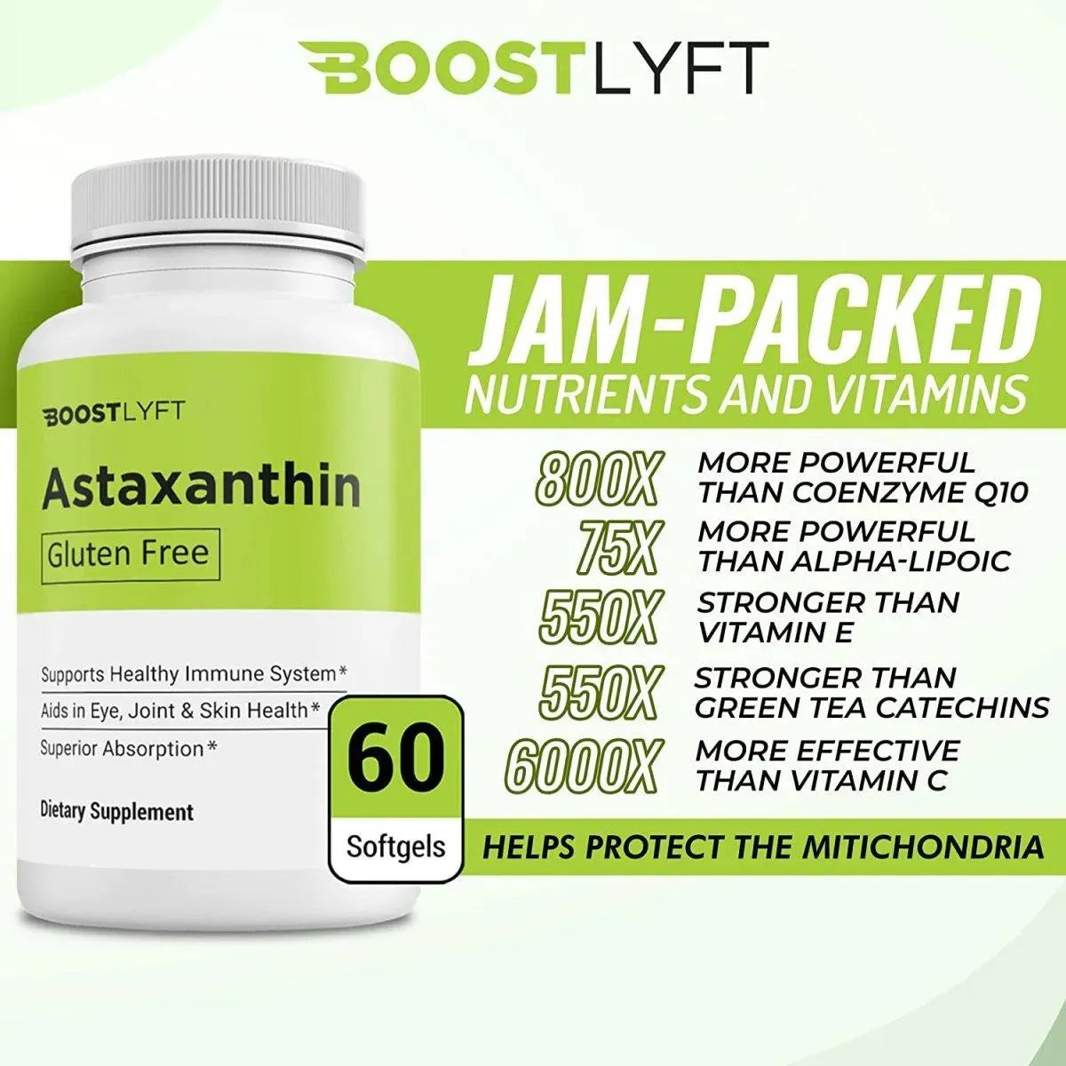 BOOST LYFT - Boost Lyft Natural Astaxanthin 10Mg. 60 Capsulas Blandas - The Red Vitamin MX - Suplementos Alimenticios - {{ shop.shopifyCountryName }}