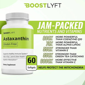 BOOST LYFT - Boost Lyft Natural Astaxanthin 10Mg. 60 Capsulas Blandas - The Red Vitamin MX - Suplementos Alimenticios - {{ shop.shopifyCountryName }}