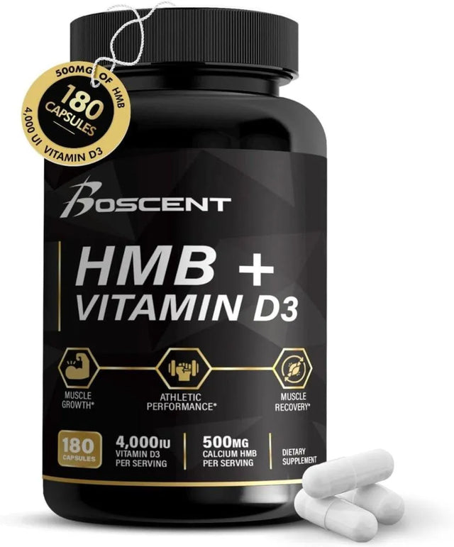 BOSCENT - BOSCENT HMB and Vitamin D3 1000Mg. 180 Capsulas - The Red Vitamin MX - Suplementos Alimenticios - {{ shop.shopifyCountryName }}