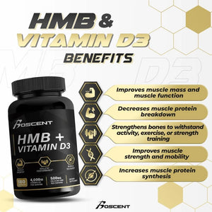 BOSCENT - BOSCENT HMB and Vitamin D3 1000Mg. 180 Capsulas - The Red Vitamin MX - Suplementos Alimenticios - {{ shop.shopifyCountryName }}