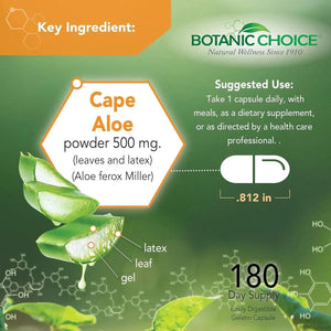 BOTANIC CHOICE - Botanic Choice Premium Natural Aloe Vera 500Mg. 180 Capsulas - The Red Vitamin MX - Suplementos Alimenticios - {{ shop.shopifyCountryName }}