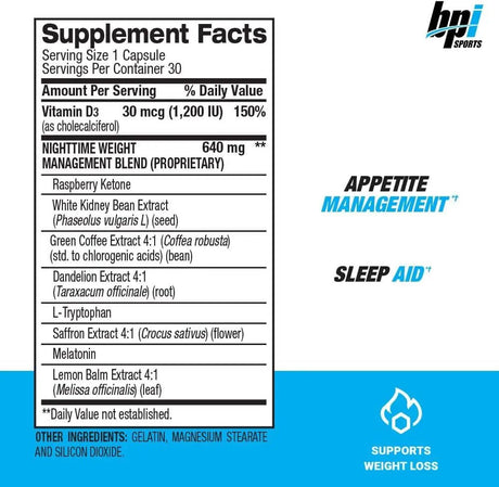 BPI SPORTS - BPI Sports Nite burn Nighttime Fat Burner 30 Capsulas - The Red Vitamin MX - Suplementos Alimenticios - {{ shop.shopifyCountryName }}