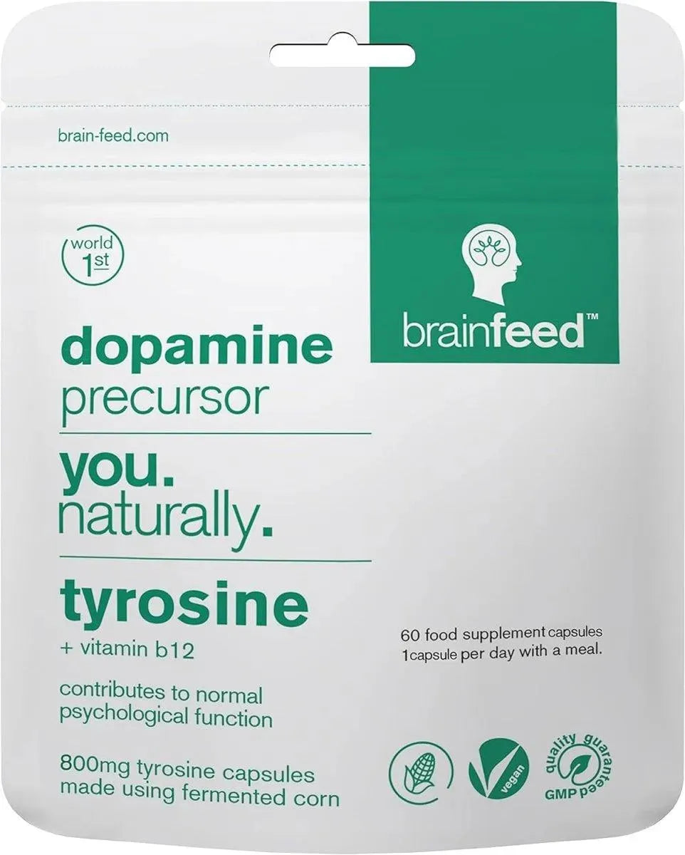 BRAIN FEED - brain feed Natural Tyrosine 800Mg. 60 Capsulas - The Red Vitamin MX - Suplementos Alimenticios - {{ shop.shopifyCountryName }}