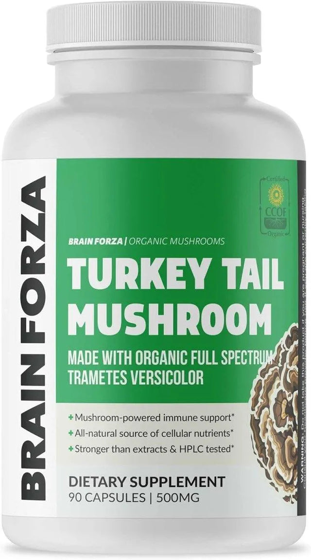 BRAIN FORZA - Brain Forza Organic Turkey Tail Mushroom 500Mg. 90 Capsulas - The Red Vitamin MX - Suplementos Alimenticios - {{ shop.shopifyCountryName }}