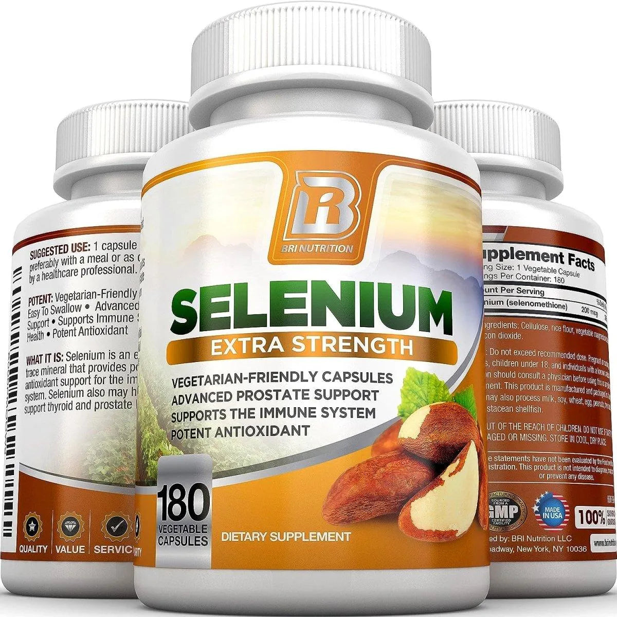 BRI NUTRITION - BRI Nutrition Selenium 200mcg 180 Capsulas - The Red Vitamin MX - Suplementos Alimenticios - {{ shop.shopifyCountryName }}