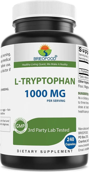 BRIEOFOOD - Brieofood L-Tryptophan 1000Mg. 240 Capsulas - The Red Vitamin MX - Suplementos Alimenticios - {{ shop.shopifyCountryName }}