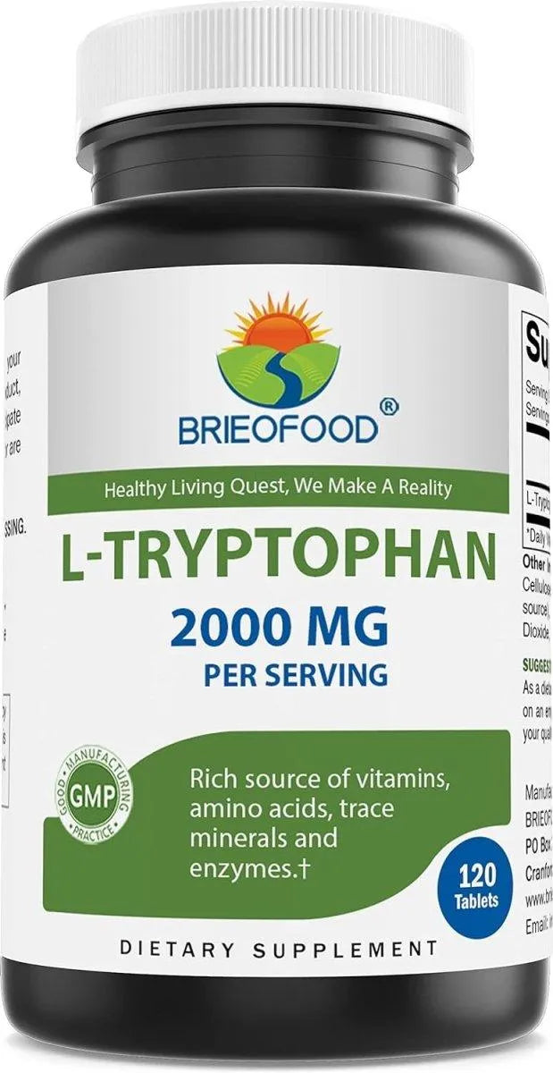 BRIEOFOOD - Brieofood L-Tryptophan 2000Mg. 120 Tabletas - The Red Vitamin MX - Suplementos Alimenticios - {{ shop.shopifyCountryName }}