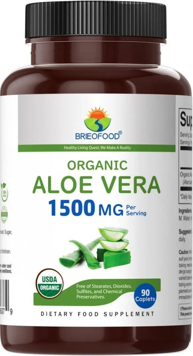 BRIEOFOOD - Brieofood Organic Aloe Vera 1500Mg. 90 Tabletas - The Red Vitamin MX - Suplementos Alimenticios - {{ shop.shopifyCountryName }}