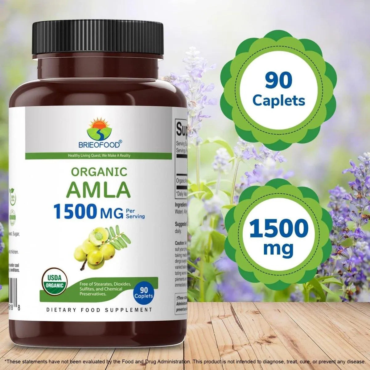 BRIEOFOOD - Brieofood Organic Amla 1500Mg. 90 Tabletas - The Red Vitamin MX - Suplementos Alimenticios - {{ shop.shopifyCountryName }}