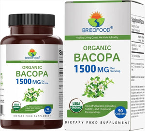 BRIEOFOOD - Brieofood Organic Bacopa 1500Mg. 90 Tabletas - The Red Vitamin MX - Suplementos Alimenticios - {{ shop.shopifyCountryName }}