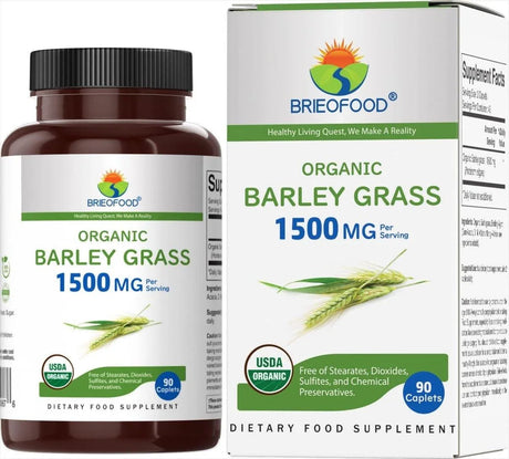 BRIEOFOOD - Brieofood Organic Barley Grass 1500Mg. 90 Tabletas - The Red Vitamin MX - Suplementos Alimenticios - {{ shop.shopifyCountryName }}