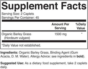 BRIEOFOOD - Brieofood Organic Barley Grass 1500Mg. 90 Tabletas - The Red Vitamin MX - Suplementos Alimenticios - {{ shop.shopifyCountryName }}