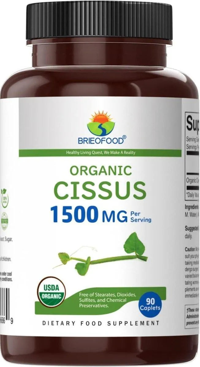 BRIEOFOOD - Brieofood Organic Cissus Quadrangularis 1500Mg. 90 Tabletas - The Red Vitamin MX - Suplementos Alimenticios - {{ shop.shopifyCountryName }}