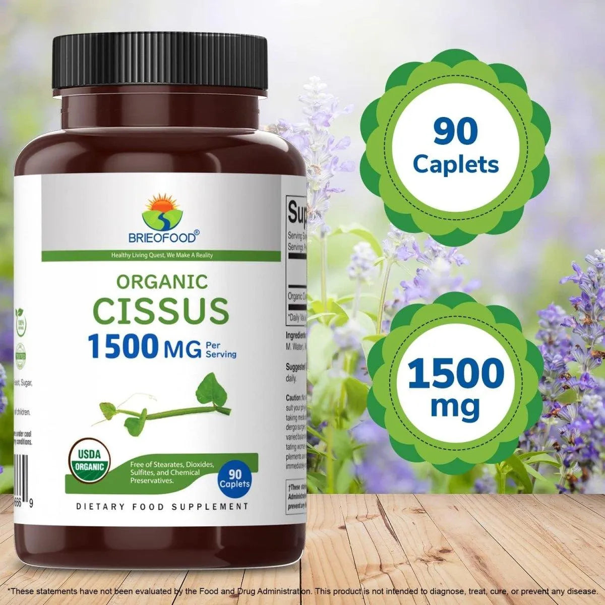 BRIEOFOOD - Brieofood Organic Cissus Quadrangularis 1500Mg. 90 Tabletas - The Red Vitamin MX - Suplementos Alimenticios - {{ shop.shopifyCountryName }}