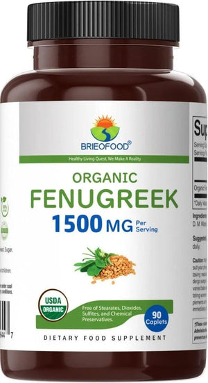 BRIEOFOOD - Brieofood Organic Fenugreek 1500Mg. 90 Tabletas - The Red Vitamin MX - Suplementos Alimenticios - {{ shop.shopifyCountryName }}