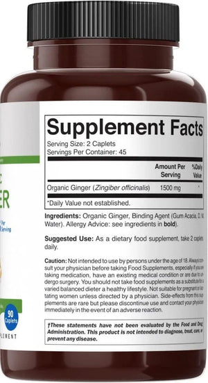 BRIEOFOOD - Brieofood Organic Ginger 1500Mg. 90 Tabletas - The Red Vitamin MX - Suplementos Alimenticios - {{ shop.shopifyCountryName }}