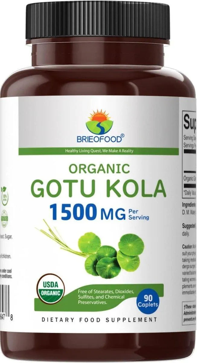 BRIEOFOOD - Brieofood Organic Gotu Kola 1500Mg. 90 Tabletas - The Red Vitamin MX - Suplementos Alimenticios - {{ shop.shopifyCountryName }}