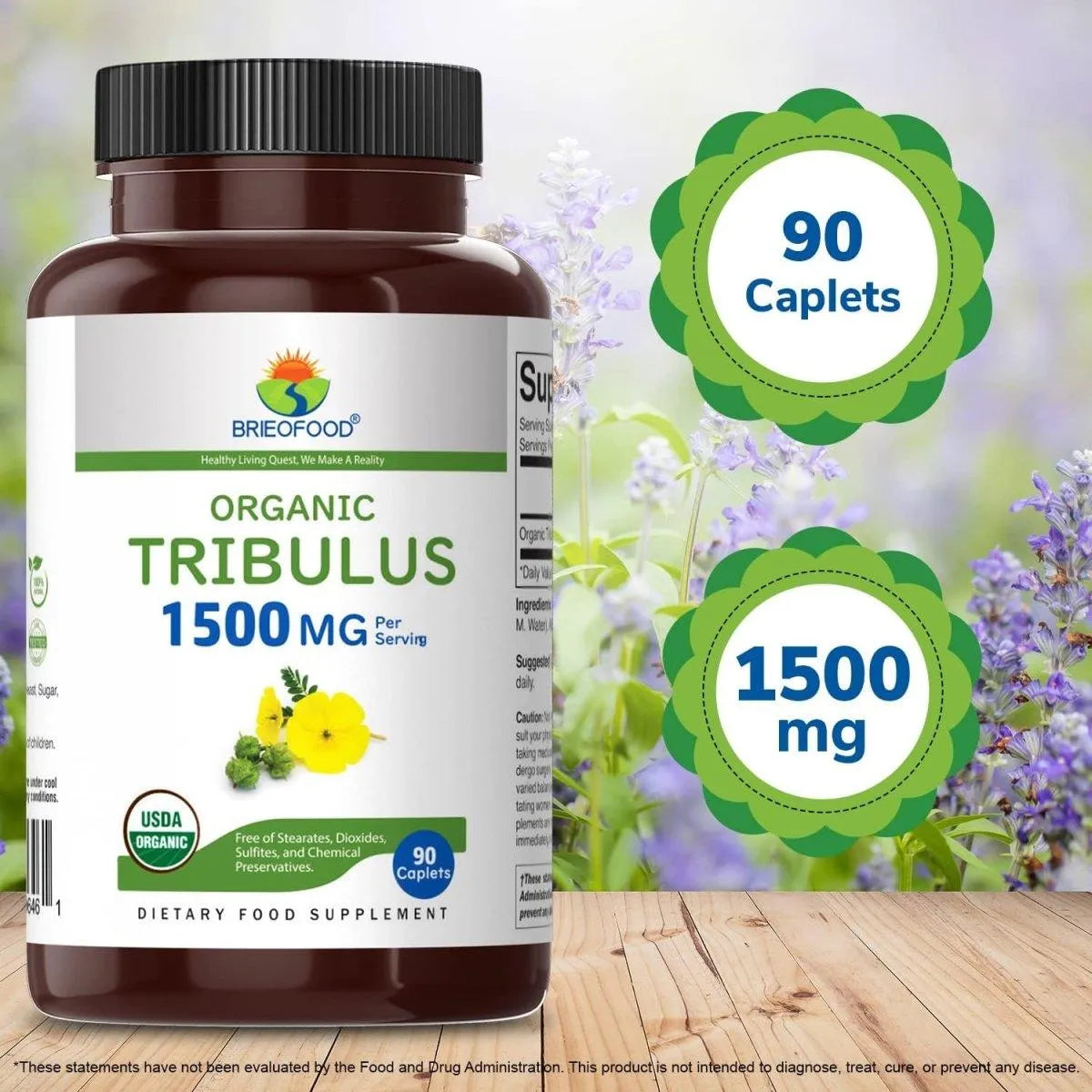 BRIEOFOOD - Brieofood Organic Tribulus 1500Mg. 90 Tabletas - The Red Vitamin MX - Suplementos Alimenticios - {{ shop.shopifyCountryName }}