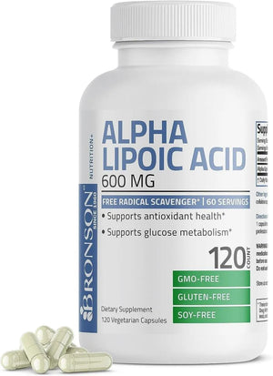 BRONSON - Bronson Alpha Lipoic Acid 600Mg. 120 Capsulas - The Red Vitamin MX - Suplementos Alimenticios - {{ shop.shopifyCountryName }}