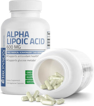 BRONSON - Bronson Alpha Lipoic Acid 600Mg. 120 Capsulas - The Red Vitamin MX - Suplementos Alimenticios - {{ shop.shopifyCountryName }}