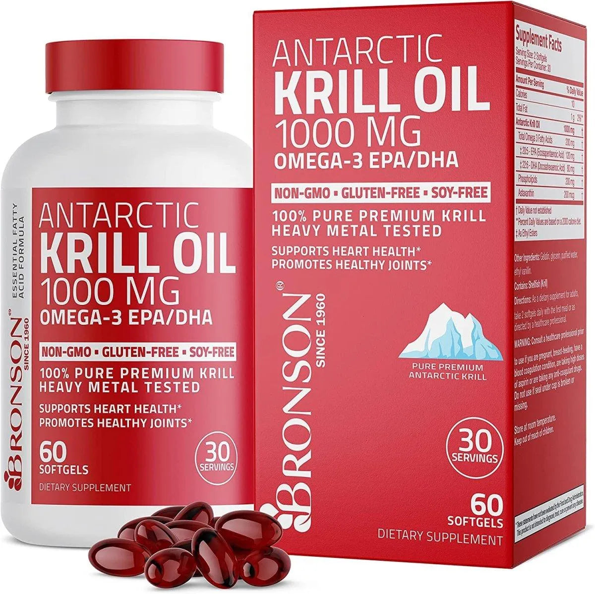 BRONSON - Bronson Antarctic Krill Oil 1000Mg. - The Red Vitamin MX - Suplementos Alimenticios - {{ shop.shopifyCountryName }}