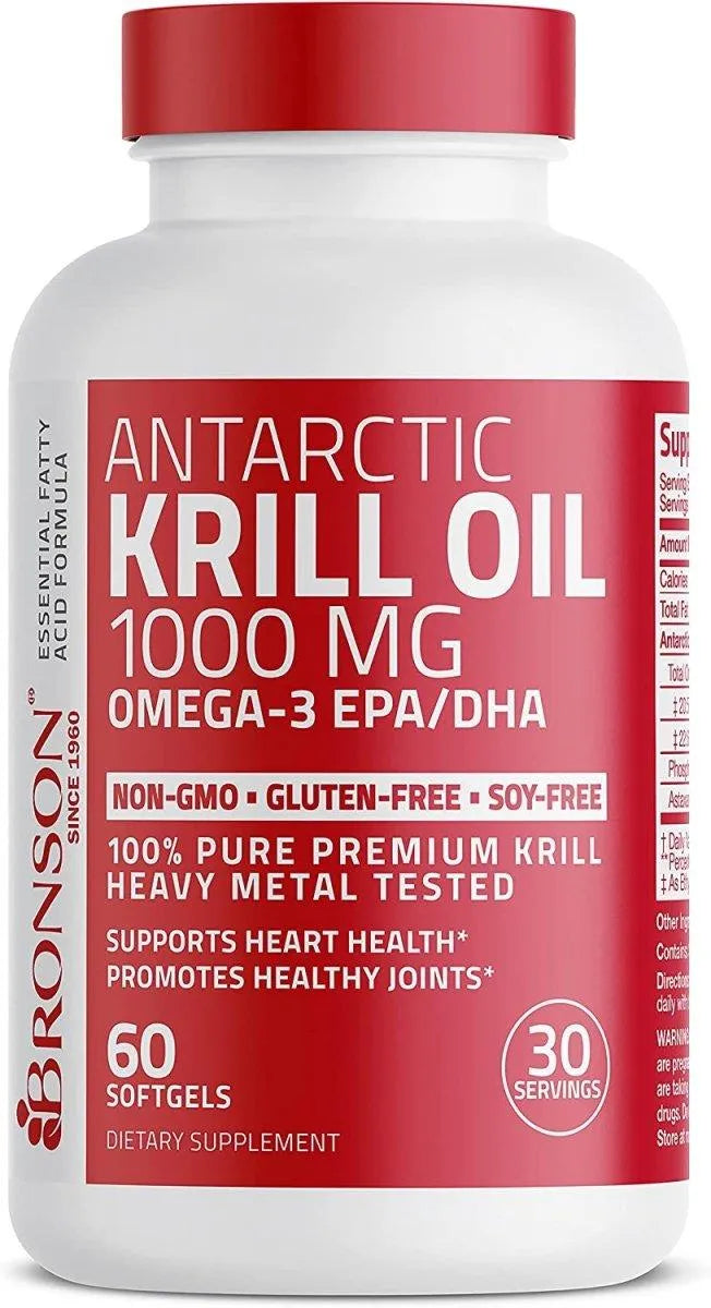 BRONSON - Bronson Antarctic Krill Oil 1000Mg. - The Red Vitamin MX - Suplementos Alimenticios - {{ shop.shopifyCountryName }}