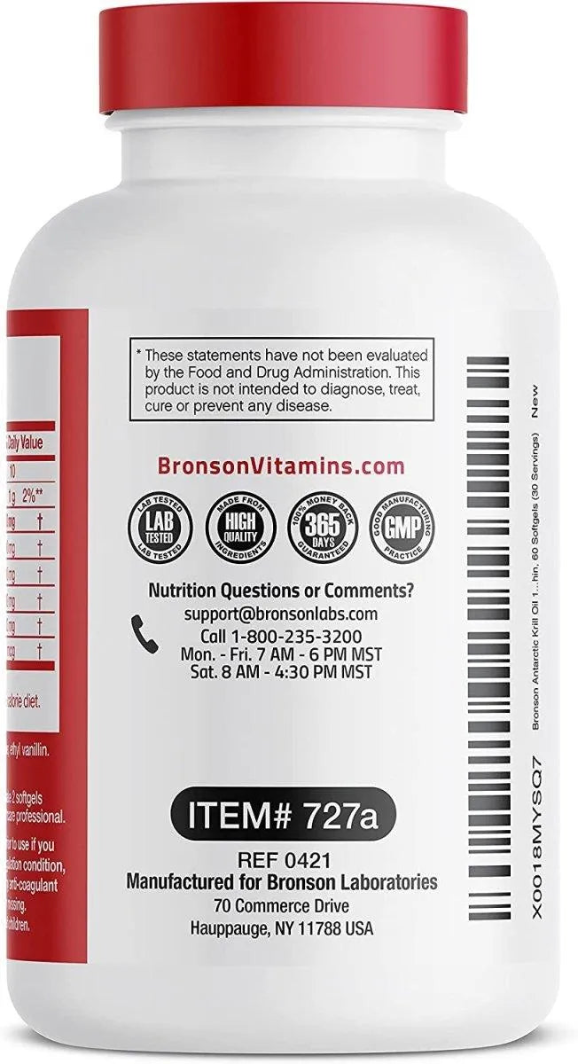 BRONSON - Bronson Antarctic Krill Oil 1000Mg. - The Red Vitamin MX - Suplementos Alimenticios - {{ shop.shopifyCountryName }}