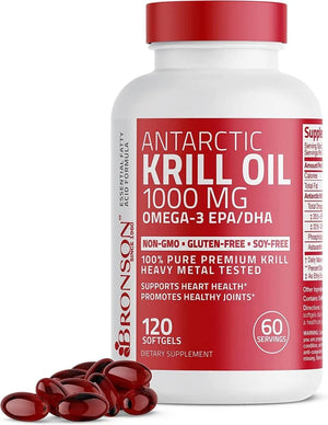 BRONSON - Bronson Antarctic Krill Oil 1000Mg. - The Red Vitamin MX - Suplementos Alimenticios - {{ shop.shopifyCountryName }}