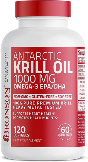 BRONSON - Bronson Antarctic Krill Oil 1000Mg. - The Red Vitamin MX - Suplementos Alimenticios - {{ shop.shopifyCountryName }}