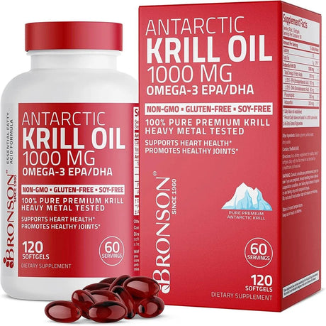 BRONSON - Bronson Antarctic Krill Oil 1000Mg. - The Red Vitamin MX - Suplementos Alimenticios - {{ shop.shopifyCountryName }}