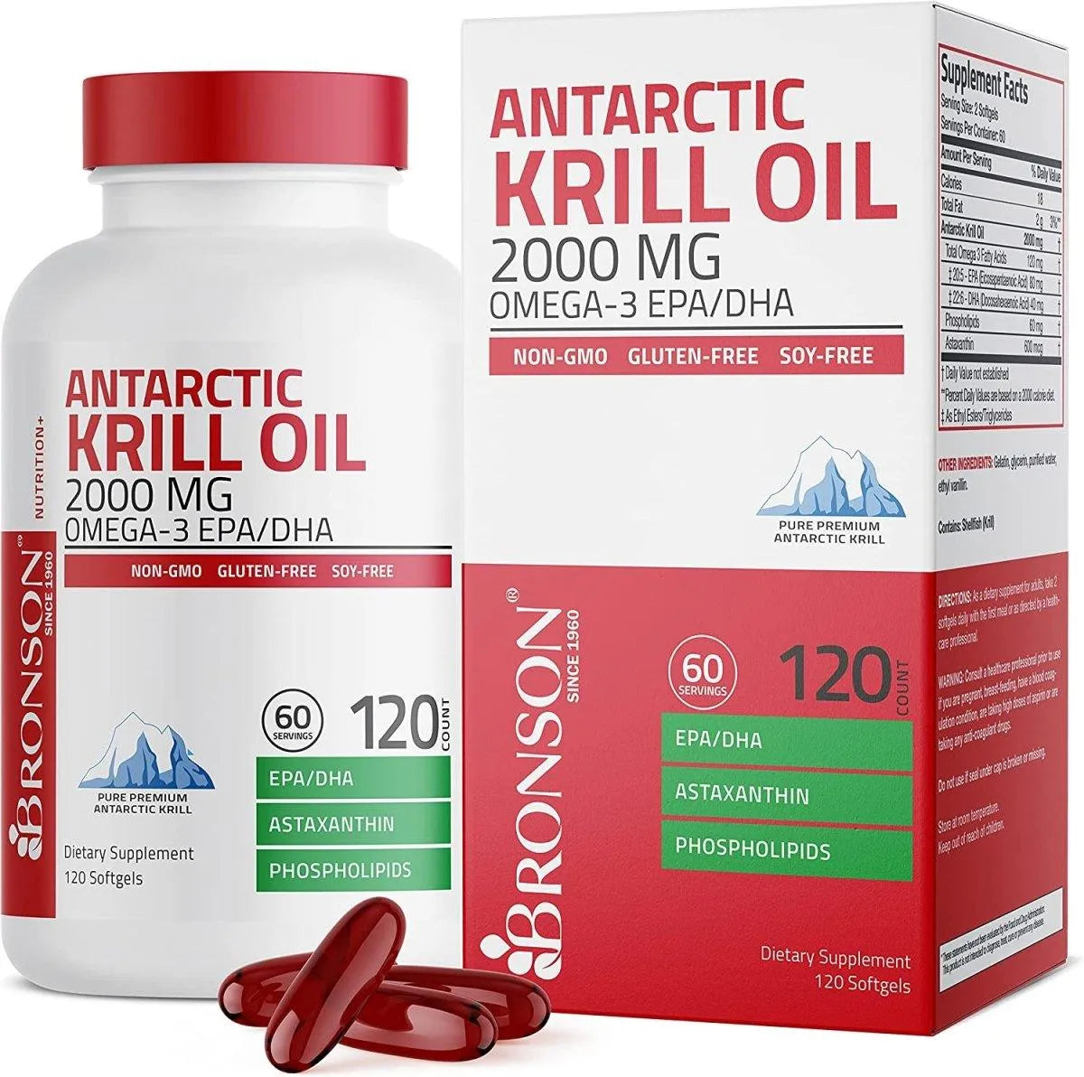 BRONSON - Bronson Antarctic Krill Oil 2000Mg. - The Red Vitamin MX - Suplementos Alimenticios - {{ shop.shopifyCountryName }}