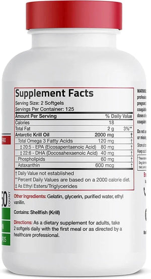 BRONSON - Bronson Antarctic Krill Oil 2000Mg. - The Red Vitamin MX - Suplementos Alimenticios - {{ shop.shopifyCountryName }}