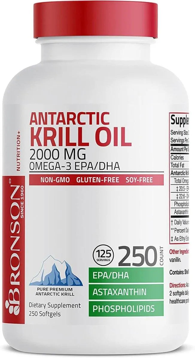 BRONSON - Bronson Antarctic Krill Oil 2000Mg. - The Red Vitamin MX - Suplementos Alimenticios - {{ shop.shopifyCountryName }}