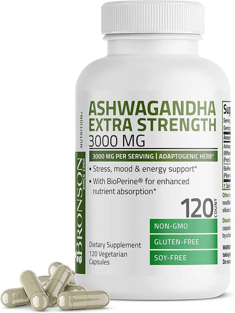 BRONSON - Bronson Ashwagandha Extra Strength 3000Mg. - The Red Vitamin MX - Suplementos Alimenticios - {{ shop.shopifyCountryName }}