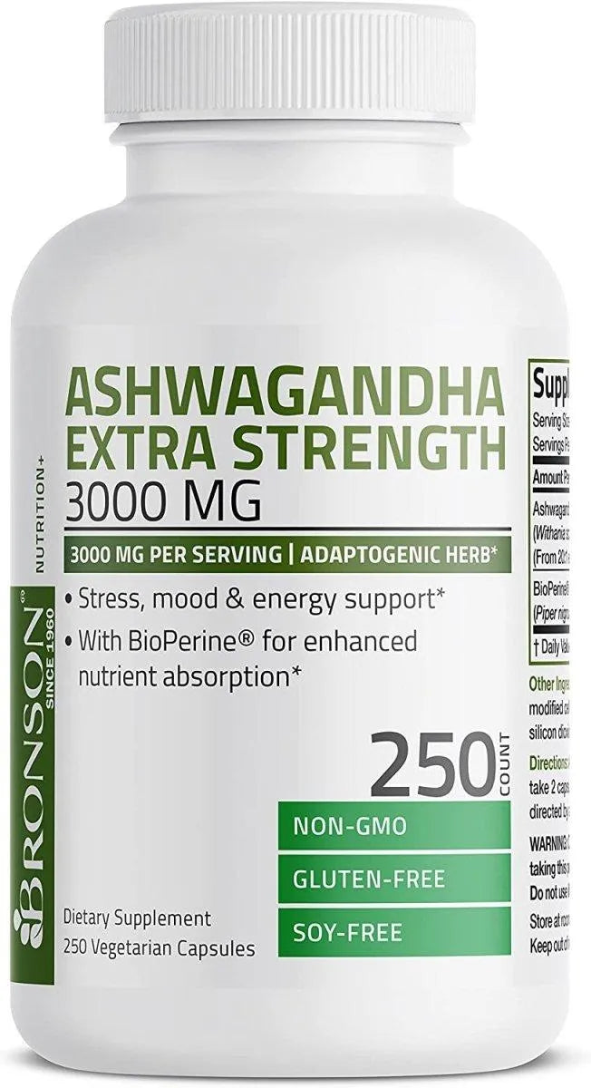 BRONSON - Bronson Ashwagandha Extra Strength 3000Mg. - The Red Vitamin MX - Suplementos Alimenticios - {{ shop.shopifyCountryName }}