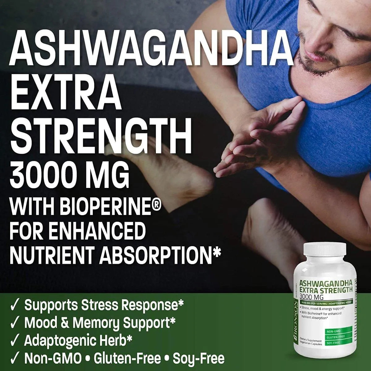 BRONSON - Bronson Ashwagandha Extra Strength 3000Mg. - The Red Vitamin MX - Suplementos Alimenticios - {{ shop.shopifyCountryName }}