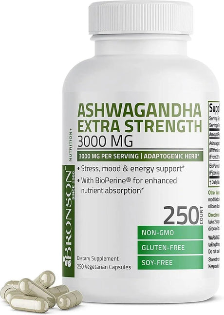 BRONSON - Bronson Ashwagandha Extra Strength 3000Mg. - The Red Vitamin MX - Suplementos Alimenticios - {{ shop.shopifyCountryName }}