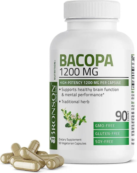 BRONSON - Bronson Bacopa 1200Mg. 90 Capsulas - The Red Vitamin MX - Suplementos Alimenticios - {{ shop.shopifyCountryName }}