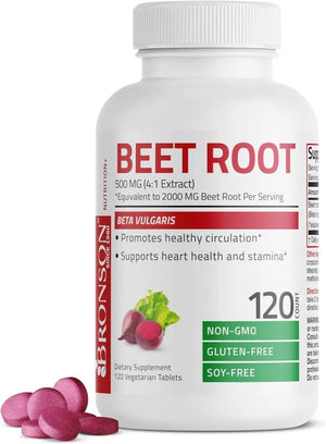 BRONSON - Bronson Beet Root Extra Strength 2000Mg. 120 Tabletas - The Red Vitamin MX - Suplementos Alimenticios - {{ shop.shopifyCountryName }}