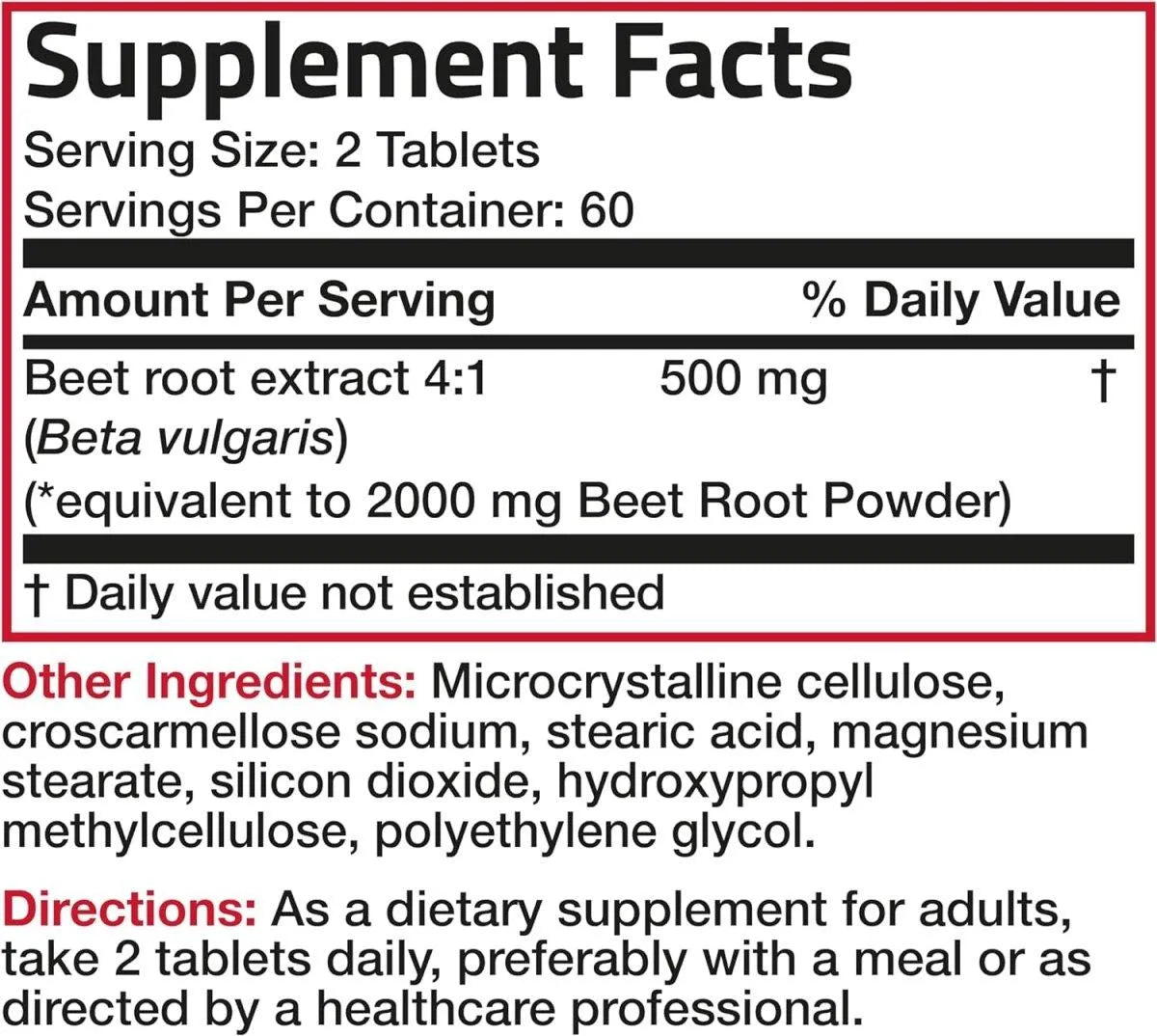 BRONSON - Bronson Beet Root Extra Strength 2000Mg. 120 Tabletas - The Red Vitamin MX - Suplementos Alimenticios - {{ shop.shopifyCountryName }}