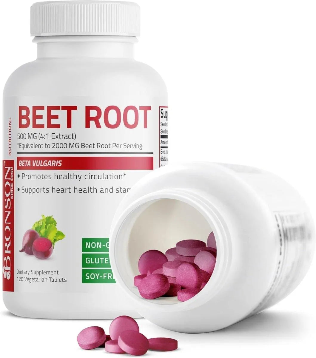 BRONSON - Bronson Beet Root Extra Strength 2000Mg. 120 Tabletas - The Red Vitamin MX - Suplementos Alimenticios - {{ shop.shopifyCountryName }}