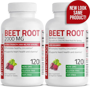 BRONSON - Bronson Beet Root Extra Strength 2000Mg. 120 Tabletas - The Red Vitamin MX - Suplementos Alimenticios - {{ shop.shopifyCountryName }}