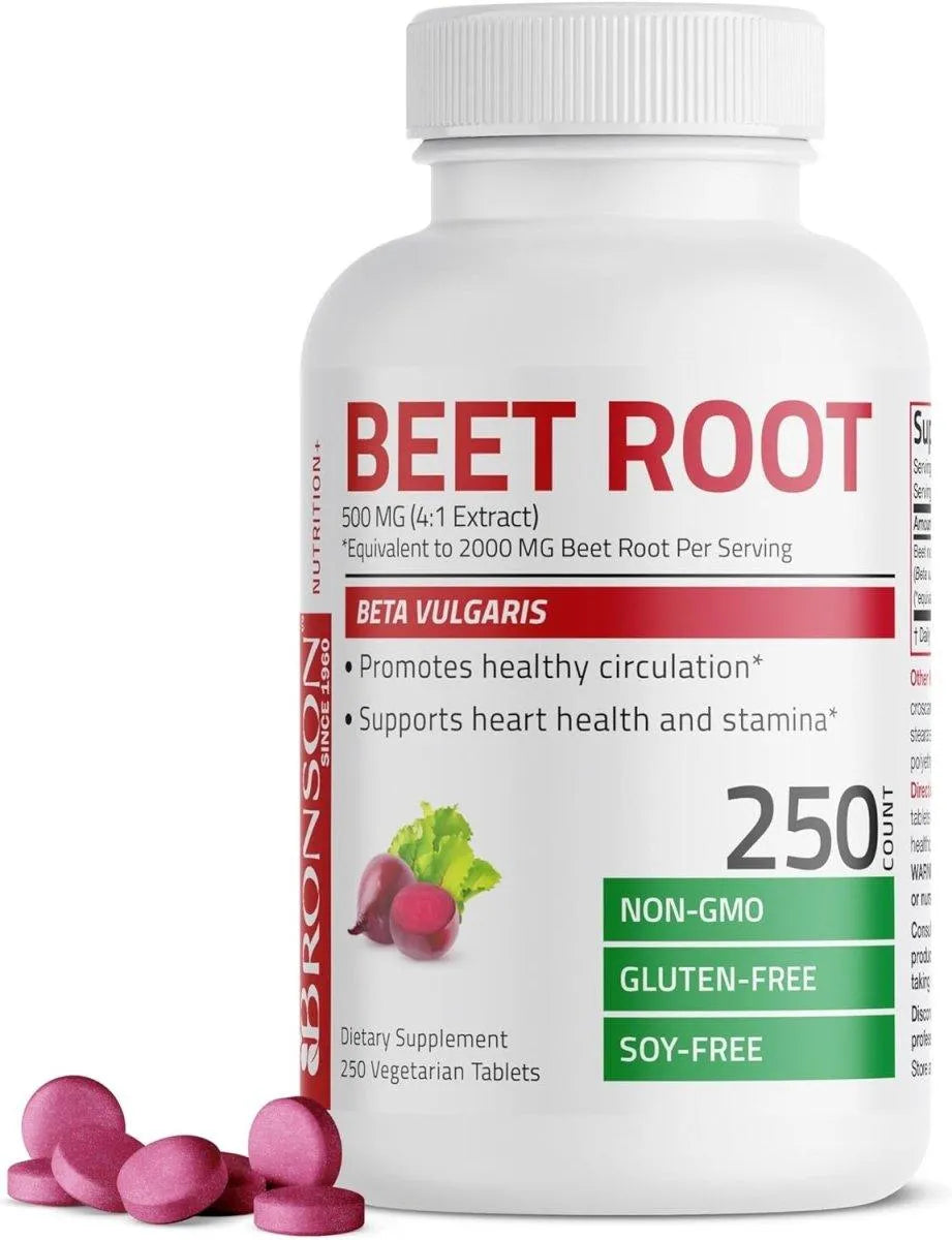 BRONSON - Bronson Beet Root Extra Strength 2000Mg. 250 Tabletas - The Red Vitamin MX - Suplementos Alimenticios - {{ shop.shopifyCountryName }}