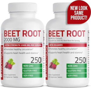 BRONSON - Bronson Beet Root Extra Strength 2000Mg. 250 Tabletas - The Red Vitamin MX - Suplementos Alimenticios - {{ shop.shopifyCountryName }}